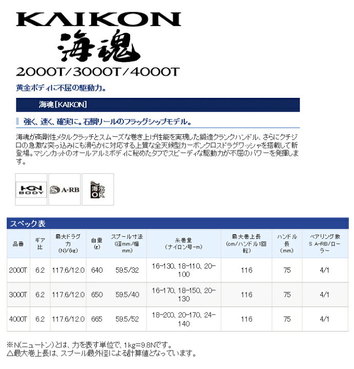 楽天市場】(5)シマノ 海魂 (3000T) (右ハンドル) /石鯛/両軸リール  