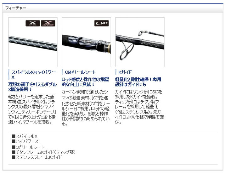 楽天市場】【取り寄せ商品】シマノ ネッサ CI4+(S1002M) (ヒラメロッド 