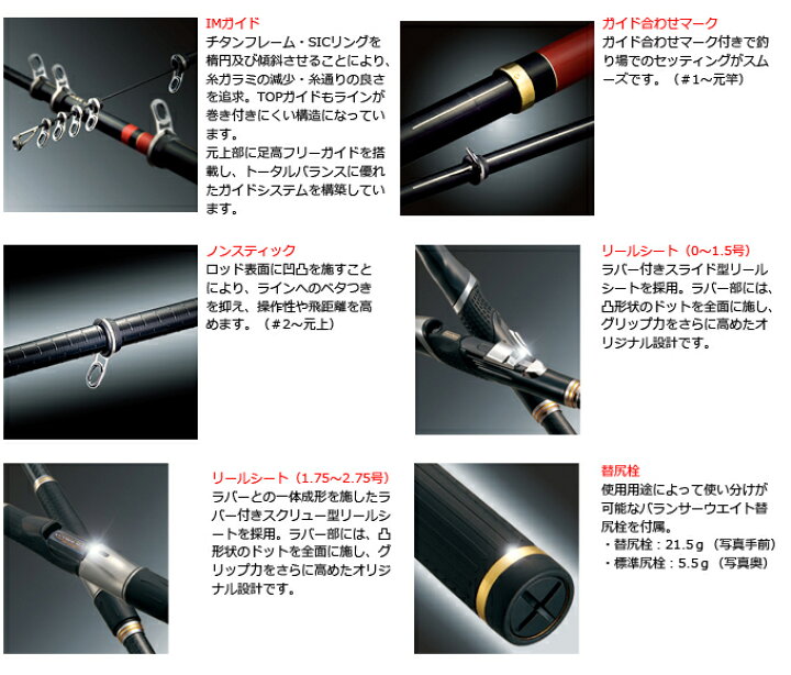 楽天市場】(6)【送料無料】がまかつ がま磯 アテンダー2（0.6号 5.3m 