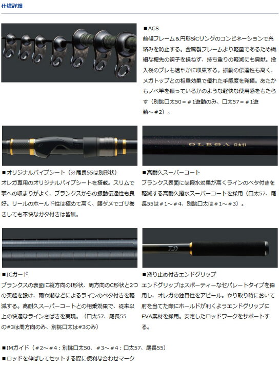 楽天市場】(c)【取り寄せ商品】ダイワ オレガ (口太57)/磯/フカセ/ウキ 