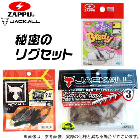 (3)【メール便配送可】秘密のリグセット (0.9g/1.8g) [ZAPPU (ザップ) ブレディ 俺達。チューン /ジャッカル リズムグラブ 2.4インチ/ジャッカル シザーコーム 3インチ ] /ブラックバス/JACKALL/Bredy/秦琢磨/ゲインコーポレーション