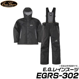 (c)【取り寄せ商品】 エバーグリーン E.G.レインスーツ (EGRS-302) (カラー：ブラック／ブラック) (サイズ：S-3L) /ストレッチレイン シリーズ /Ever Green