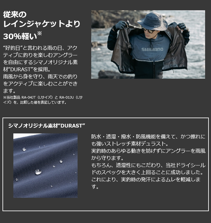 楽天市場】(5)【目玉商品】シマノ レインギアジャケット 01 (RA-01JU 