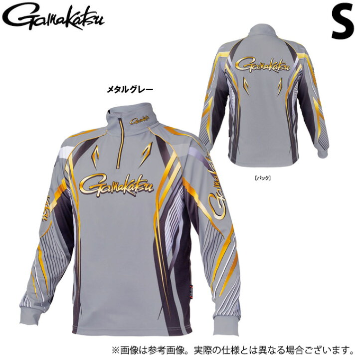 New C がまかつ Gm3650 ブラック S 2wayプリントジップシャツ 長袖 フィッシングウェア 22年春夏モデル Vitakonsult Lt