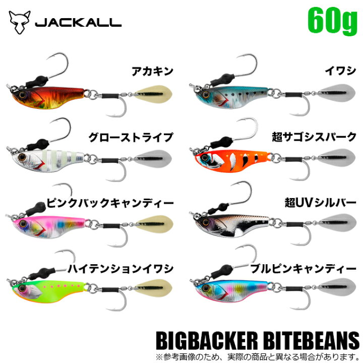 楽天市場】(5)【メール便配送可】ジャッカル ビッグバッカー バイトビーンズ 60g (ブレードジグ/ソルトルアー) /青物/根魚/サワラ/サゴシ/太刀魚/タチウオ/ブレードジギング : つり具のマルニシ楽天市場店 楽天市場】(5)【メール便配送可】ジャッカル ビッグバッカー バイトビーンズ 60g (ブレードジグ/ソルトルアー) /青物/根魚/サワラ/サゴシ/太刀魚/タチウオ/ブレードジギング : つり具のマルニシ楽天市場店