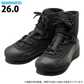 (c)【取り寄せ商品】 シマノ FS-010V (26.0／ブラック) ロックショア ウェットブーツ カットラバーピンフェルト (靴・ブーツ／2022年秋冬) /22AW