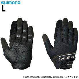 (c)【取り寄せ商品】 シマノ GL-010V (ブラック／L) オシア タイタニューム・アルファ グローブ (手袋・フィッシングウェア／2022年秋冬モデル) /22AW