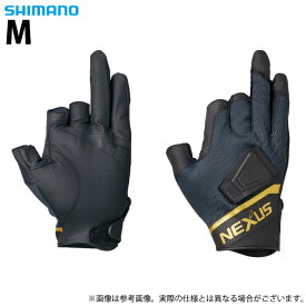 (c)【メール便配送可】【取り寄せ商品】 シマノ GL-112V (ブラック／M) ネクサス 防風 マグネット グローブ 3 (手袋・フィッシングウェア／2022年秋冬モデル) /3本切り /22AW