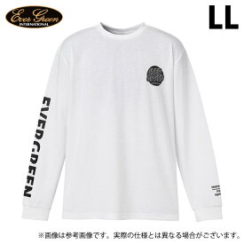(c)【取り寄せ商品】 エバーグリーン E.G.ドライミックス ロングTシャツ タイプ1 (ホワイト／LL) (フィッシングウェア／2023年モデル)