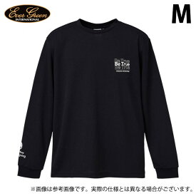 (c)【取り寄せ商品】 エバーグリーン B-TRUEドライミックスロングTシャツ タイプ1 (ブラック／M) (フィッシングウェア／2023年モデル)