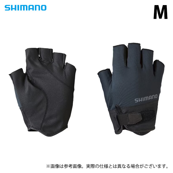 (5) シマノ <br>GL-009V (M／ブラック) <br>ベーシック グローブ <br>(手袋・フィッシンググローブ) <br> 5本切り