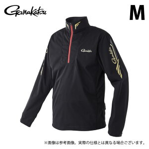 (c)【取り寄せ商品】 がまかつ GM3713 (ブラック×ゴールド/M) プルオーバージップシャツ (フィッシングウェア/2023年秋冬モデル) /23AW 【Σ01】