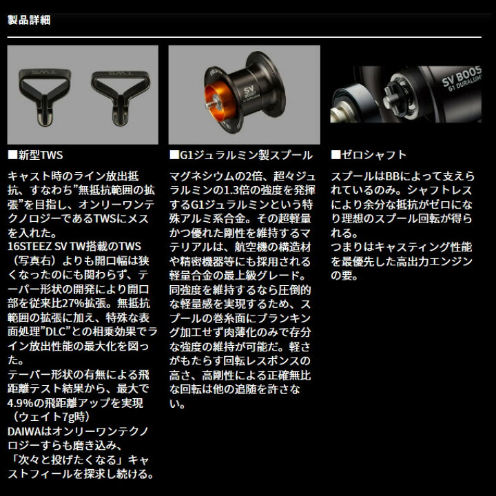 楽天市場】(5)ダイワ 24 スティーズ SV TW 100XHL 左ハンドル (2024年 