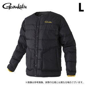 (c)【取り寄せ商品】 がまかつ GM3723 (ブラック×ゴールド/L) ライトダウンジャケット (フィッシングウェア/2023年秋冬モデル) /23AW 【Σ01】