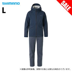 (7)【目玉商品】 シマノ RA-005V (L／ネイビー) ベーシック フィッシングレインスーツ (フィッシングウェア／2022年春夏モデル) /1s6a1l7e-wear / s-w-23