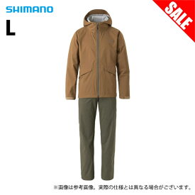 (7)【目玉商品】 シマノ RA-005V (L／ベージュ) ベーシック フィッシングレインスーツ (フィッシングウェア／2022年春夏モデル) /1s6a1l7e-wear / s-w-23