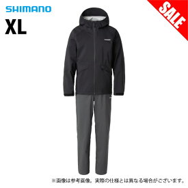 (7)【目玉商品】 シマノ RA-005V (XL／ブラック) ベーシック フィッシングレインスーツ (フィッシングウェア／2022年春夏モデル) /1s6a1l7e-wear / s-w-23