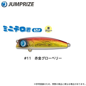 (5)ジャンプライズ ミニテロ君 63F #11 赤金グローベリー (シーバスルアー)
