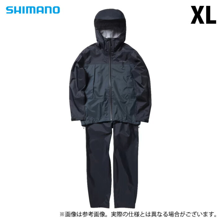 楽天市場】(5) シマノ RA-047X (XL／ブラック) 3レイヤー レインスーツ 