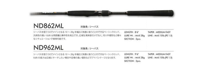 楽天市場】(5) メガバス ナダ nada. ND762L (釣竿・ロッド) : つり具の 