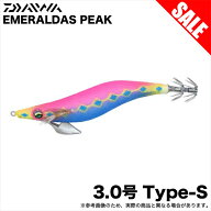 (8)ダイワ エメラルダス ピーク TypeS 3.0号 (夜光−ブルピンワープジャック) エギ/餌木/タイプS 【目玉…