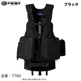 (5)【目玉商品】リバレイ RBB ウェーディングベスト 25 LIMITED 品番：7760 (カラー：ブラック) ゲームベスト/フローティングベスト/2025年モデル/双進 /1s6a1l7e-f-best 【Σ04】