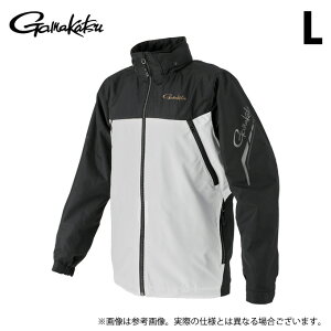 (c)【取り寄せ商品】 がまかつ GM3792 (ブラック×ホワイト/L) ウィンドブレーカー (フィッシングウェア/2025年秋冬モデル) /25AW 【Σ01】