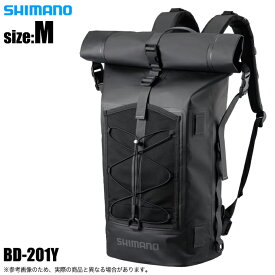 (5)シマノ (BD-201Y ブラック M) アングラーズドライバックパック (防水バックパック) 釣り/アウトドア 【Σ03】