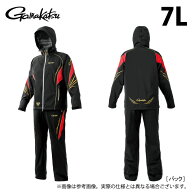 (c)【取り寄せ商品】 がまかつ GM3799 (ブラック×レッド／7L) アルテマシールドプロレインスーツ (フィ…