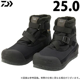 (c)【取り寄せ商品】 ダイワ DS-2650W-H (25.0) (ブラック) ウィンターフィッシングシューズ (スパイクフェルトソール) (靴・ブーツ／2021年秋冬モデル)