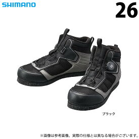 (c)【取り寄せ商品】 シマノ FS-041Q (26／ブラック) カットラバーピンフェルトフィットシューズ LT (靴・シューズ)　(22_S)