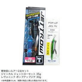 (5)青物狙いルアー2点セット (H) /ジャッカル ジェットロー 35g /レヴォニック ポップアップジグ 30g
