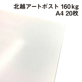 北越 特アートポスト 160kg A4 20枚|厚手の紙 カタログ 冊子 カード ポストカード 絵はがき 卓上POP パッケージ