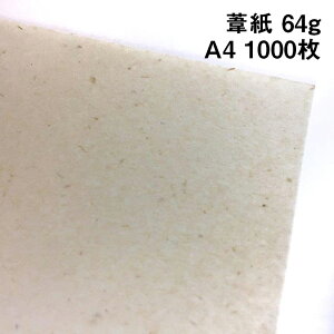 葦紙 64g A4 1000枚|非木材紙 環境対応 ナチュラル インクジェットプリンター対応