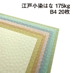 江戸小染 はな 175kg B4 20枚|全9色より1色選択 伝統色 和風 柄のある紙 花柄 エンボス 紋様 ファンシーペーパー