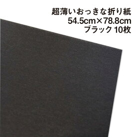 超薄いおっきな折り紙 ブラック 10枚