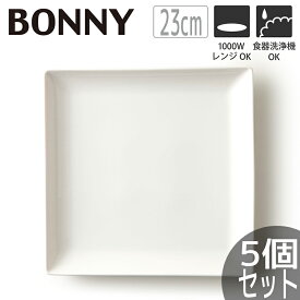 【5個セット】TAMAKI ボニー スクエアプレート 23 23×高さ1.8cm おしゃれ 可愛い シンプル カフェ レストラン 業務用 食器 白い 四角 角皿 お皿 北欧 韓国 T-787717 母の日 父の日 新生活