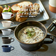 スープカップ 350ml エッジライン お皿 食器 陶器 TAMAKI｜くすみカラー5色展開｜電子レンジ 食洗機対応…