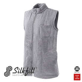 Silkfill SILK INSULATION VEST SLEEP フリーサイズ ライトグレー シルクインサレーションベストスリープ SF-V2102161 [ シルク 絹 国産シルク シルクフィル 真綿 寝具 日本製 布団 丸三綿業 ]