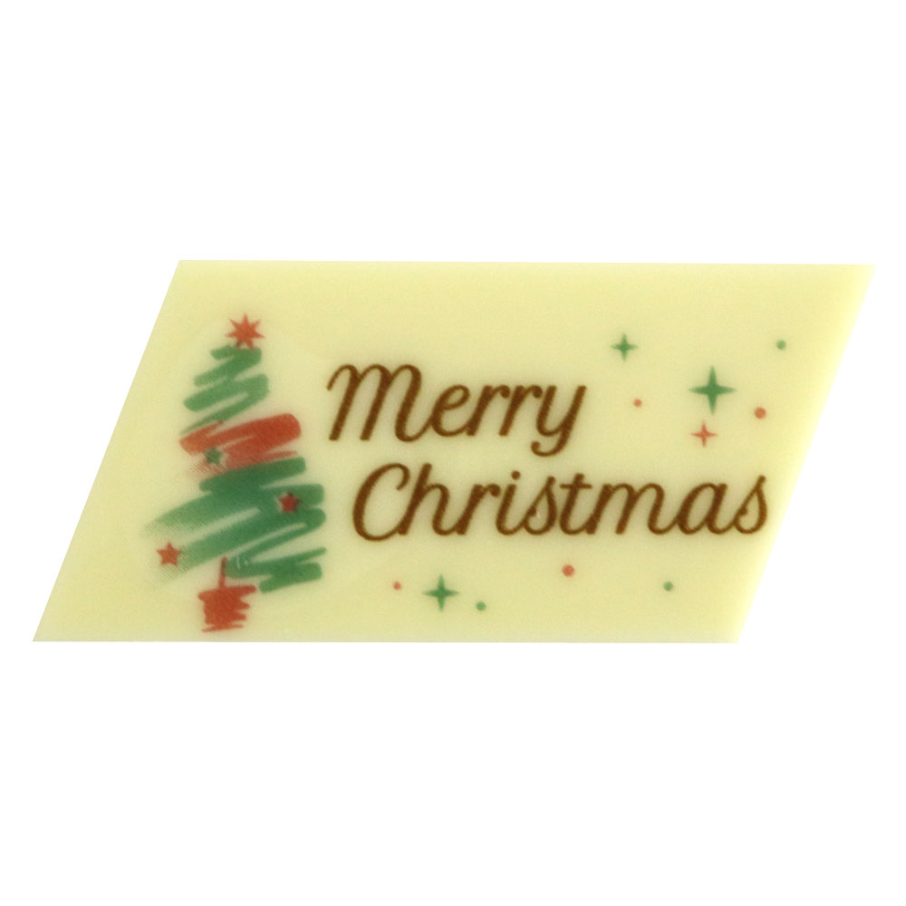 W-371 日本 ペイントツリークリスマス 1枚 クリスマス チョコプレート 信憑