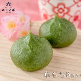 よもぎたっぷり 草もち 6個入 1パック【簡易包装】[ よもぎ 草餅 あんこ こしあん 和菓子 お取り寄せ 手土産 桃の節句 ひな祭り ひなまつり お花見 ホワイトデー 丸三老舗 ]