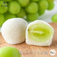 極マスカット大福 6個入 [ 御中元 お中元 シャインマスカット フルーツ大福 ぶどう 和菓子 ギフト 高級 …