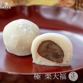 人気 和菓子 極（きわみ）栗大福 3個入り 栗 渋皮煮 大福　和菓子 お返し 和栗 ラッピング 内祝い 御祝　お誕生日 おすすめ お供え 高級 お取り寄せ【冷凍配送】年末年始