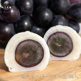 極 ナガノパープル大福 3個入 ホワイトデー ナガノパープル フルーツ大福 ぶどう 和菓子 ギフト 高級 お取り寄せ スイーツ 誕生日 プレゼント 手土産 送料無料 丸三老舗