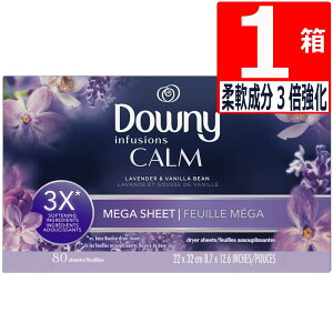 _Ej[V[g MEGA Ct[W CALM x_[&oj 80×1 Downy Mega Sheet Infusions CALM Lavender&Vanilla bean _