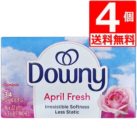 ダウニーシート 柔軟剤シート 34枚×4個 乾燥機用 静電気対策 Downy Sheets エイプリルフレッシュ 【送料無料】