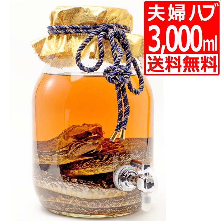 楽天市場】南都酒造 夫婦 ハブ入り ハブ酒 35度 3000ml 【送料無料  
