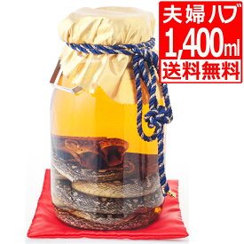 南都酒造 夫婦 ハブ入り ハブ酒 35度 1.4L 泡盛ベース+ハブ(蛇)+ハブエキス+13種類のハーブブレンド 蛇 沖縄旅行 お土産 贈答品 お祝いのギフトにぴったり 【送料無料】