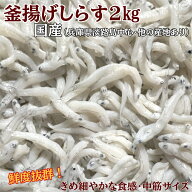 国産！【兵庫県淡路島中心】【送料無料】いいものだけを厳選の為、産地色々 新物 釜揚げしらす2kで送料無…