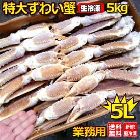 2024年新物【送料無料】味と鮮度で勝負 活けに次ぐ超鮮度！5Lサイズ 生ズワイの最高位！中央市場のプロ投票1位【もう遠慮は無用！子供も大人も大満足】★船上凍結！生ズワイガニ5L 5k プロ用業務用 (オピリオ種 約12-14肩前後)